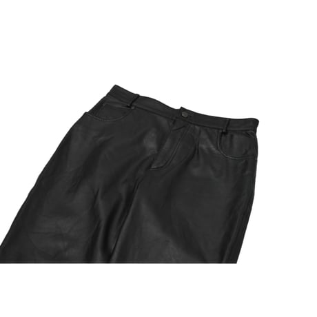 VERS Remake Real Leather Double Zip Flare Pants