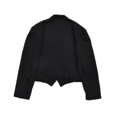 EURO Vintage Cropped Tailored Jacket -Black-