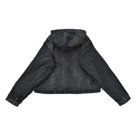 “Remake by VERS” Utility Denim Hoodie Jacket