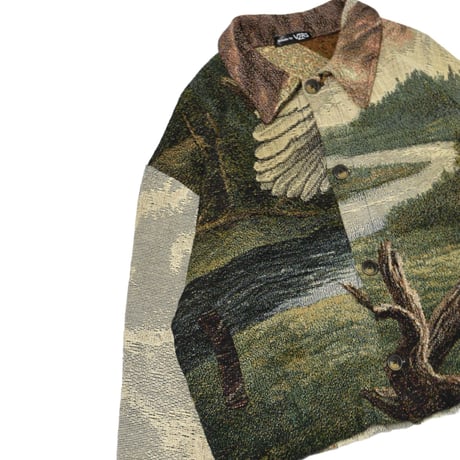 "Remake by VERS"  Vintage Rug Jacket