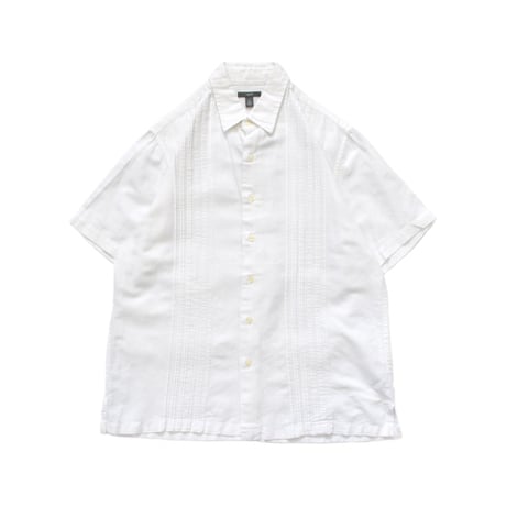 Classic Linen Blend Pleated Shirt
