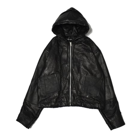 “Remake by VERS” Leather Hoodie Jacket