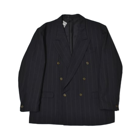 EURO Vintage Finnish Double Breasted Wool Pinstripe Tailored Jacket