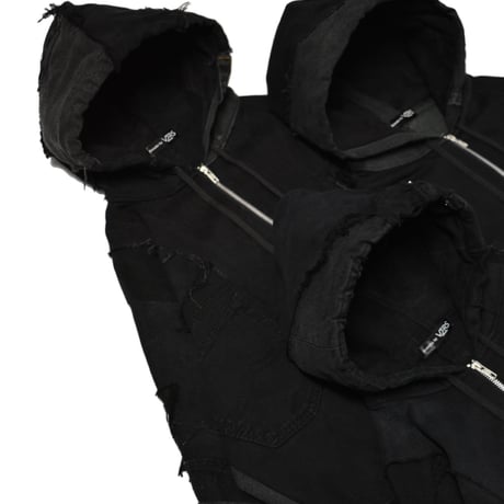 “Remake by VERS” Utility Denim Hoodie Jacket