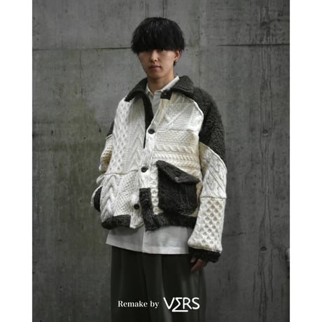 "Remake by VERS" Rebuild Knit Field Jacket