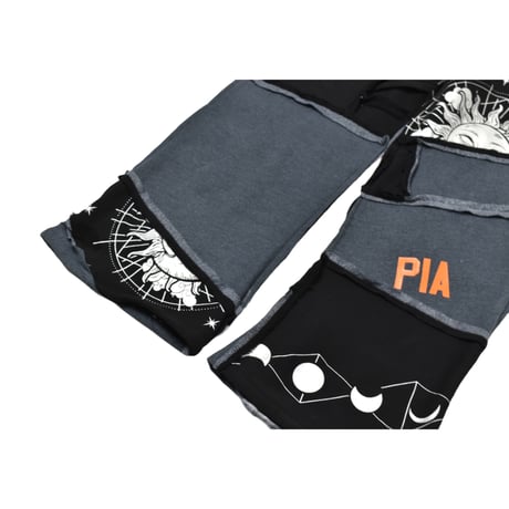 "Remake by VERS" Irregularly Attached Semi Flare Sweat Pants