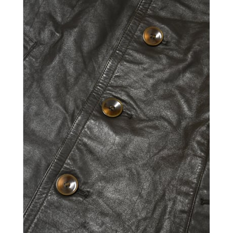 EURO Vintage Leather Officer Coat
