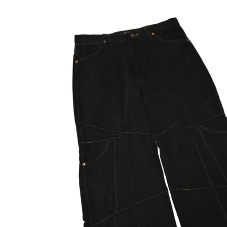 "Remake by VERS" Switching Flare Denim Pants - Original Overdye -