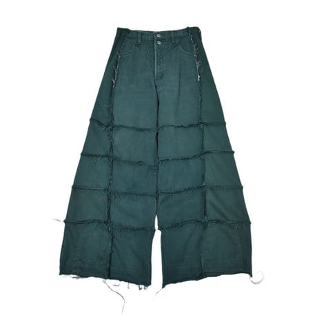 VERS Remake Fringe Damage Flare Denim Pants