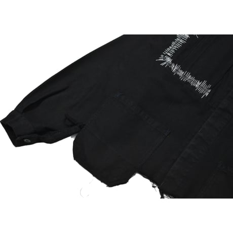 "Remake by VERS" Irregular Embroidery French Work Jacket