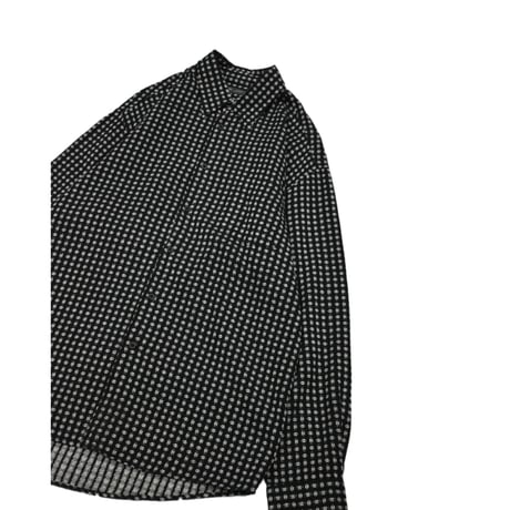Monotone Micro Pattern Cotton Shirt