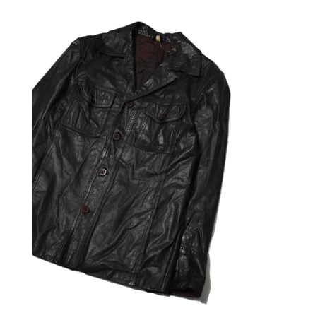 Vintage Leather Safari Jacket