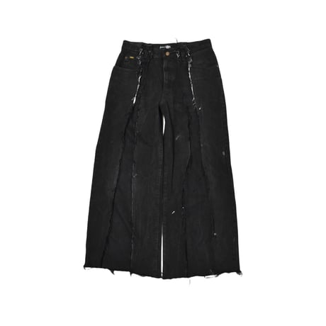 "Remake by VERS" Fringe Docking Flare Denim Pants