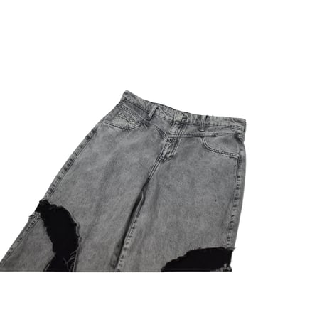 VERS Remake Fringe Damage Flare Denim Pants