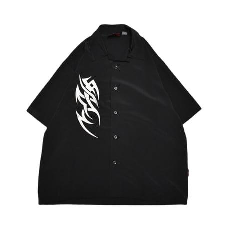 2000s Embroidery Open Collar S/S Shirt
