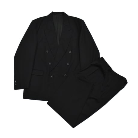 EURO Vintage Double Breasted Tailored SET UP -Black-