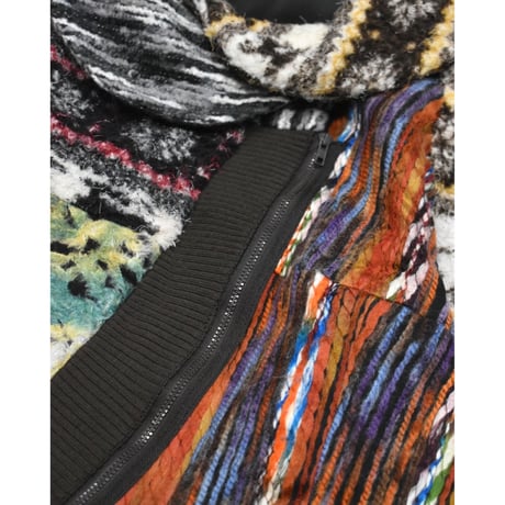 Asymmetric Patchwork Zip Jacket