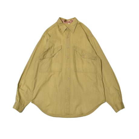Vintage Asymmetry Twin Pocket Design L/S Shirt