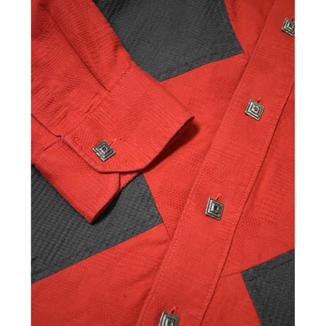 Vintage Metal Button Design L/S Shirt