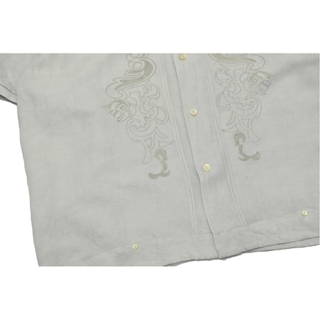 Embroidery Open Collar S/S Shirt