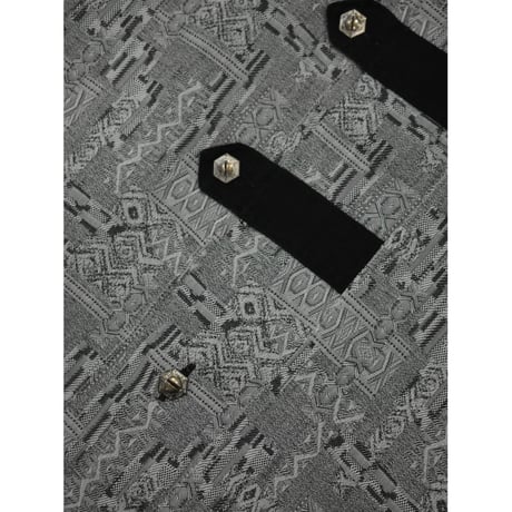 Monotone Ethnic Pattern L/S Shirt