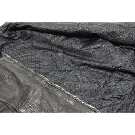 Vintage Patch Design Leather Jacket