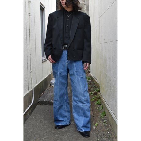 "Remake by VERS" Switching Wide Denim Pants