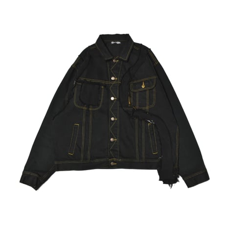 "Remake by VERS " Wave Docking Denim Jacket - Original Overdye -