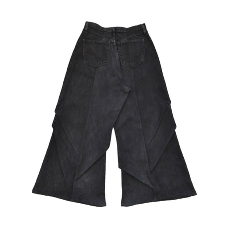 "Remake by VERS" Asymmetric Tuck Denim Trousers