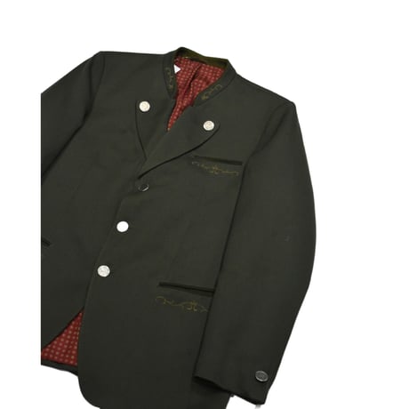 EURO Vintage Embroidery Tyrolean Jacket -Metal Coin Button-