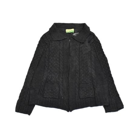 Ireland Aran Knit Zip Cardigan