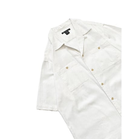 Classic Linen Blend Open Collar Shirt