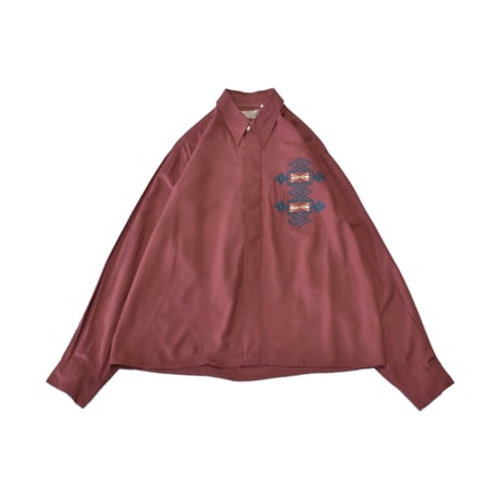 Embroidery Fly Front L/S Shirt
