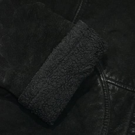 Vintage Suede Leather Boa Jacket