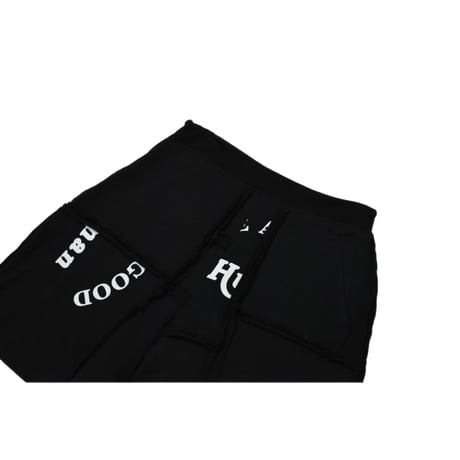 "Remake by VERS" Irregularly Attached Half Sweat Pants