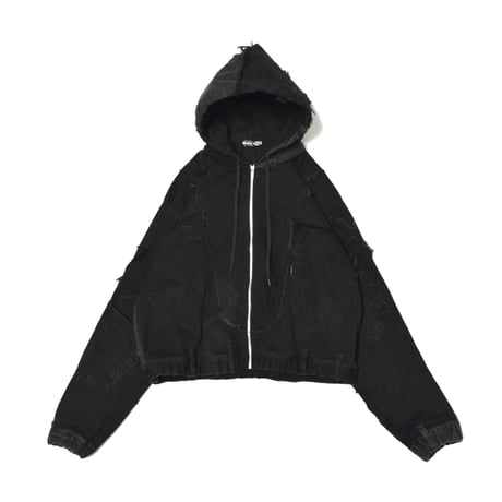 “Remake by VERS” Utility Denim Hoodie Jacket