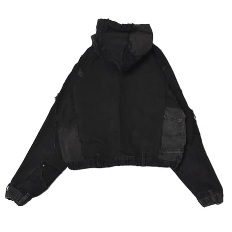 “Remake by VERS” Utility Denim Hoodie Jacket