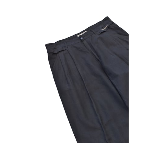 EURO Vintage Linen Blend Wide Two Tuck Slacks