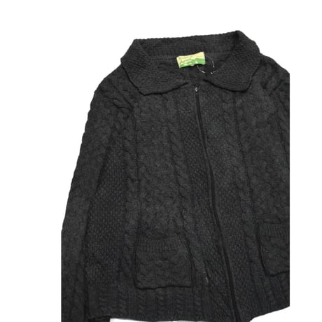 Ireland Aran Knit Zip Cardigan