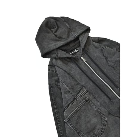 “Remake by VERS” Utility Denim Hoodie Jacket