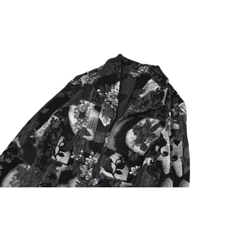 Flower Gobelin Weave Zip Jacket