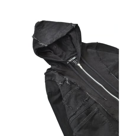 “Remake by VERS” Utility Denim Hoodie Jacket