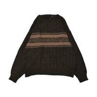 Geometric Border Jacquard Wool Knit