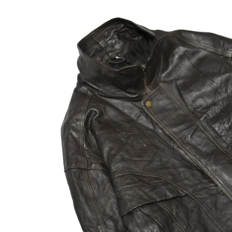 ジャケット・アウター Vintage real leather jacket Vintage 80s Real Leather Leather Zipper Jacket - Size XS - Etsy