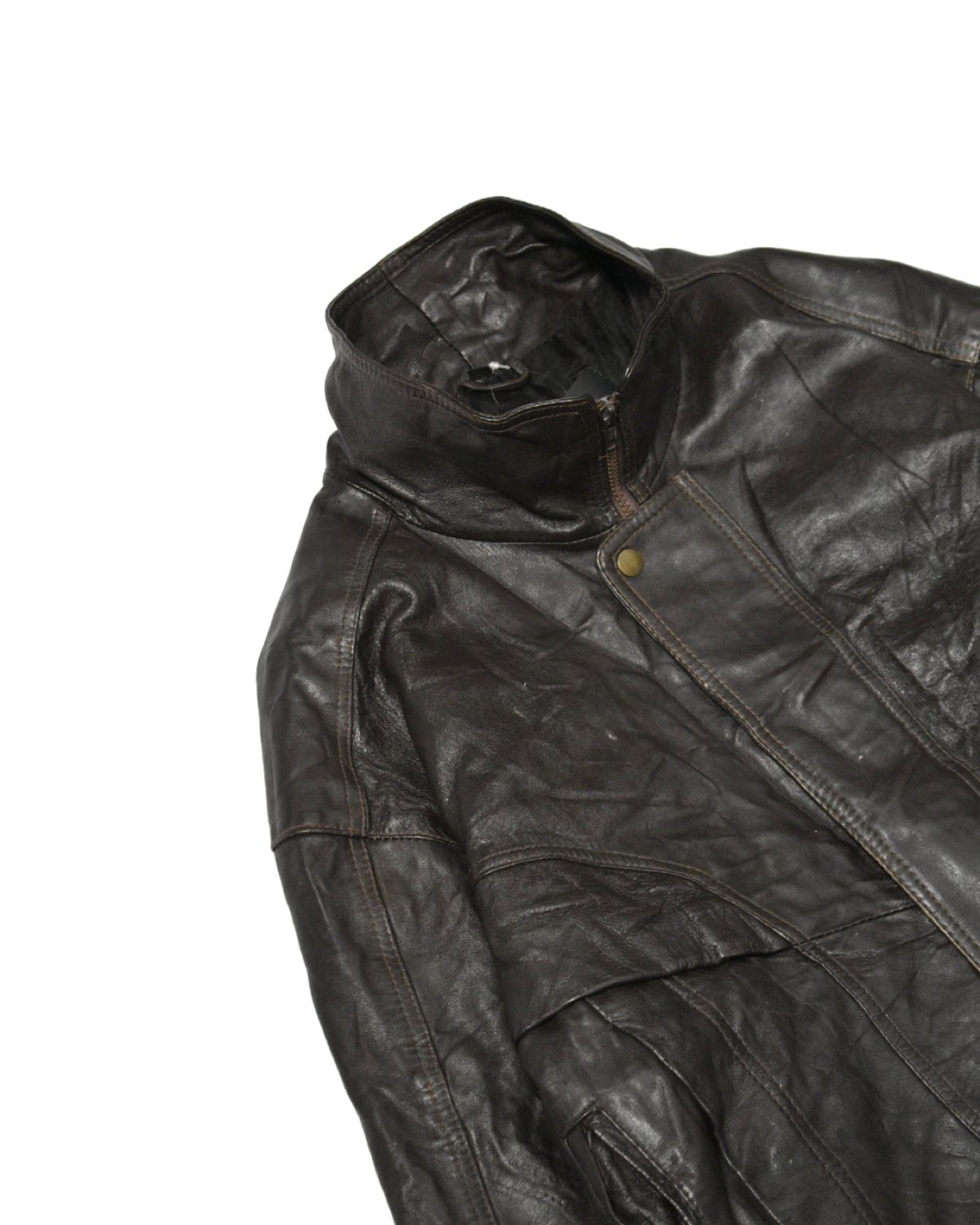 vintage short real leather jacket けん Vintage Short Length Real Leather Jacket | 水戸 古