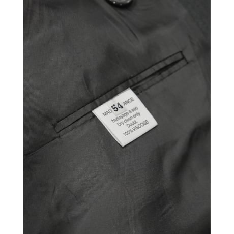 EURO Vintage Double Breasted Tailored Jacket -Charcoal Grey-