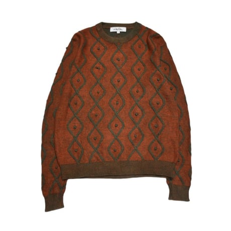 Vintage 3D Cotton Knit Sweater