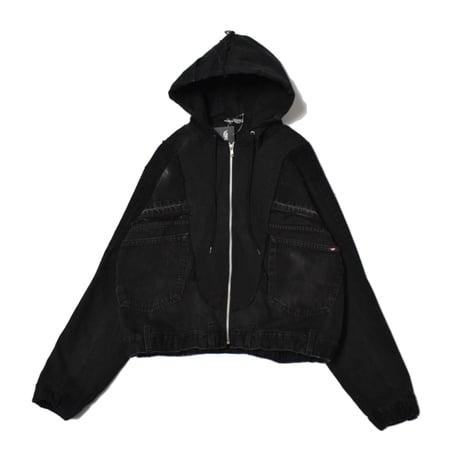 "Remake by VERS" Utility Denim Hoodie Jacket