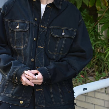 "Remake by VERS " Wave Docking Denim Jacket - Original Overdye -