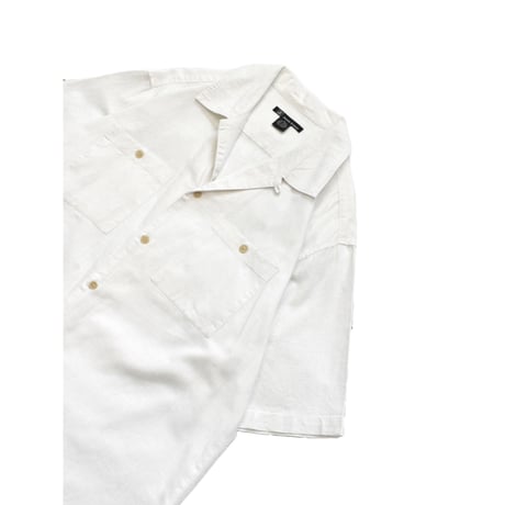 Classic Linen Blend Open Collar Shirt